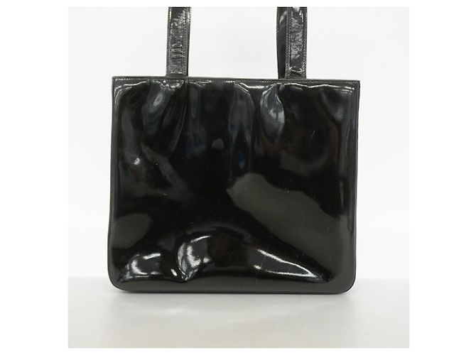 Chanel Tote Bag aus schwarzem Lackleder - Ansicht 14