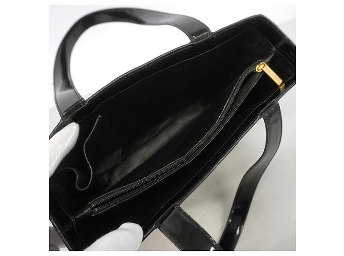 Chanel Tote Bag aus schwarzem Lackleder - Ansicht 4