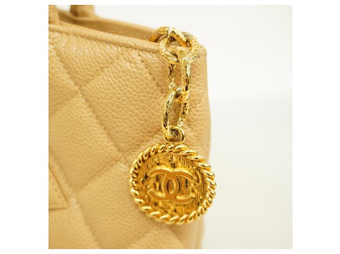 Saco Tote Chanel em couro de bezerro grão beige Bege - vista 10