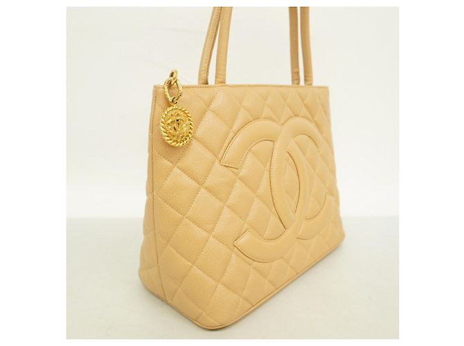 Saco Tote Chanel em couro de bezerro grão beige Bege - vista 2