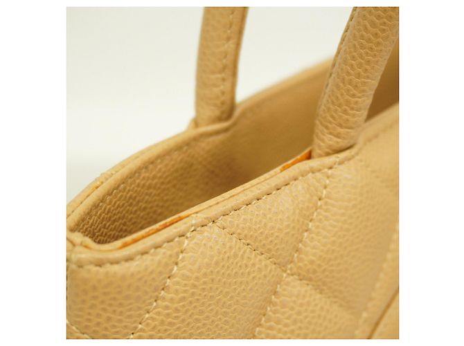 Saco Tote Chanel em couro de bezerro grão beige Bege - vista 9