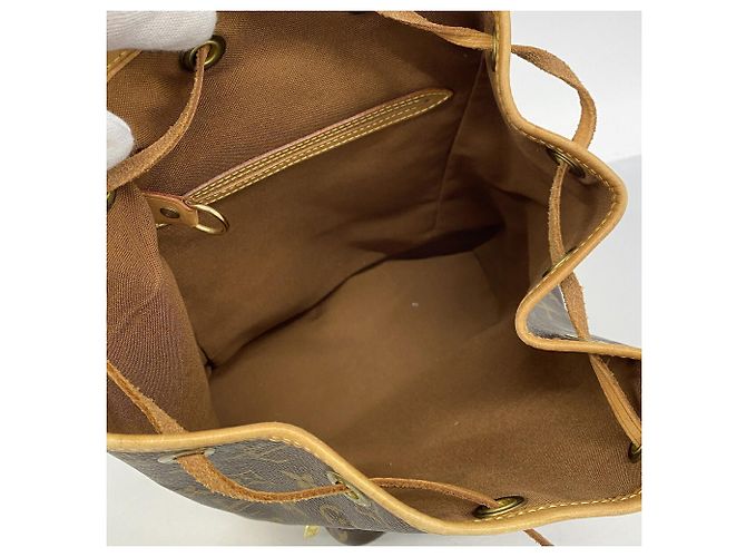 Zaino Louis Vuitton Monogram Montsouris MM Marrone - vista 4