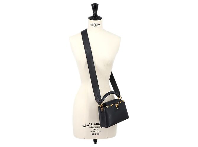 Borsa Louis Vuitton Capucines MINI Nero - vista 10