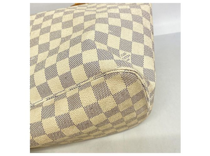 Borsa Tote Louis Vuitton Damier Azur Neverfull MM Bianco - vista 10