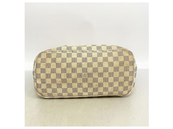 Borsa Tote Louis Vuitton Damier Azur Neverfull MM Bianco - vista 3