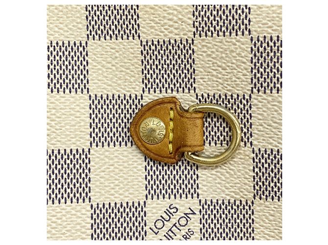 Borsa Tote Louis Vuitton Damier Azur Neverfull MM Bianco - vista 6