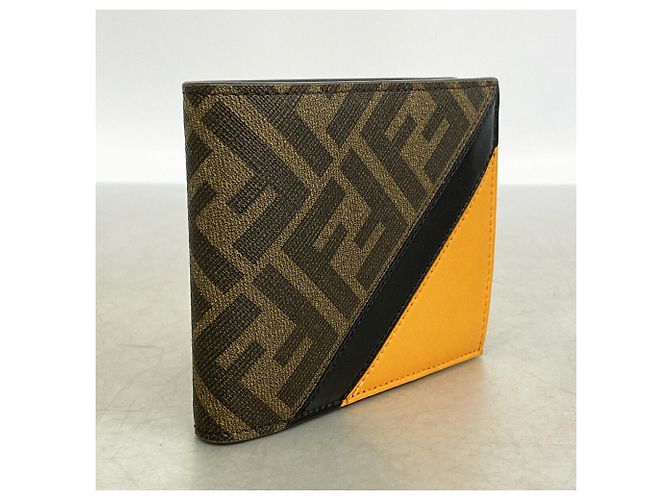 Fendi Zucca Wallet Brown Black PVC - view 2