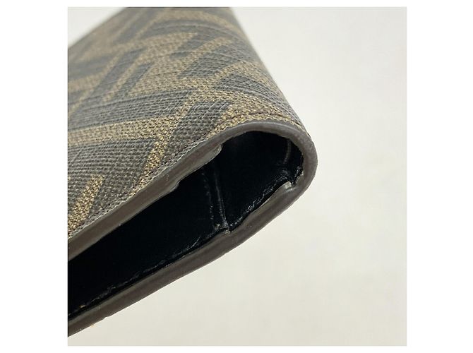 Fendi Zucca Wallet Brown Black PVC - view 6
