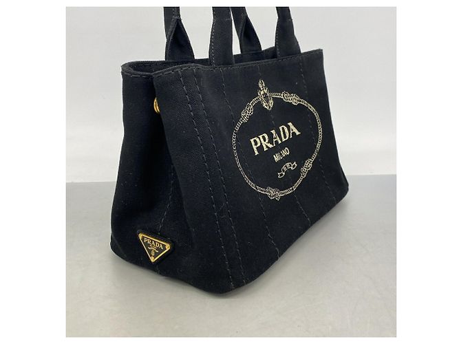 Prada Canapa Canvas Handtasche Schwarz - Ansicht 2