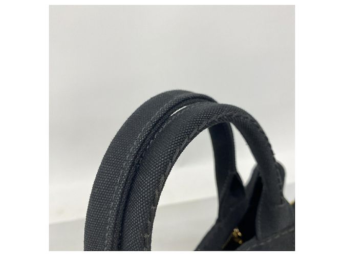 Prada Canapa Canvas Handtasche Schwarz - Ansicht 7