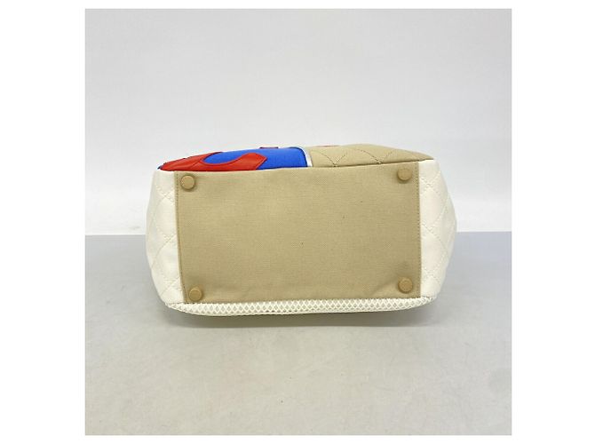 Chanel Multi-color Canvas Tote Bag Weiß Mehrfarben - Ansicht 3
