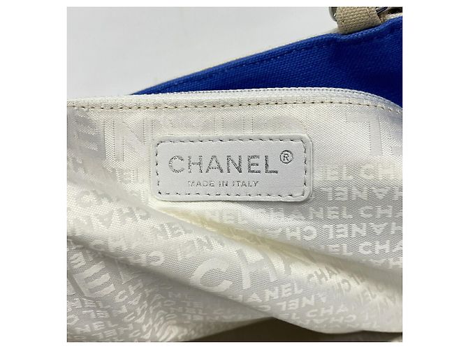 Chanel Multi-color Canvas Tote Bag Weiß Mehrfarben - Ansicht 5