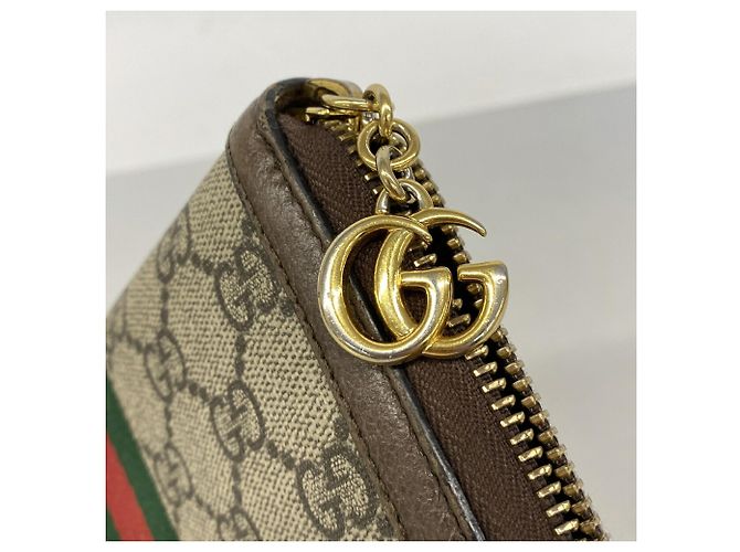 Cartera larga Gucci Ophidia Castaño - vista 8