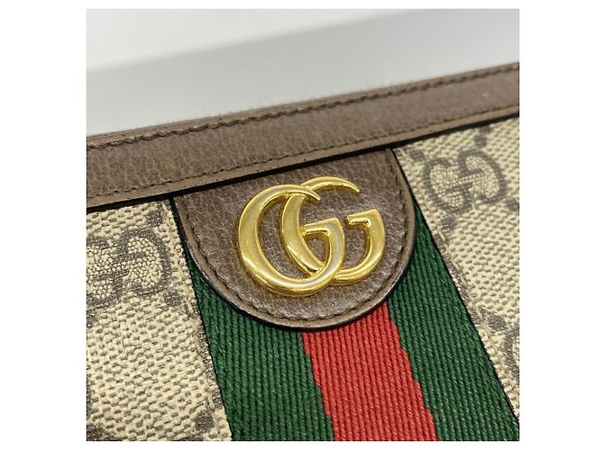 Cartera larga Gucci Ophidia Castaño - vista 9