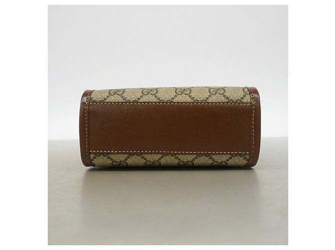 Borsa Gucci GG Supreme Interlocking G Marrone - vista 3