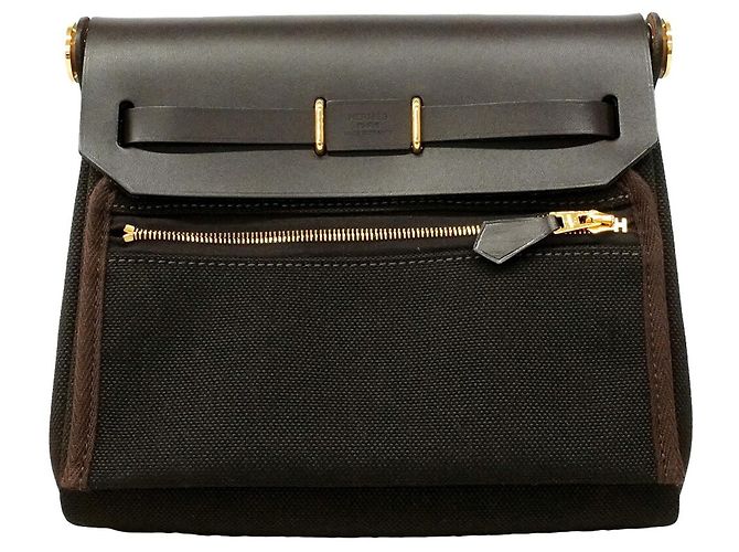 Hermès Hermes Schultertasche Herbag Zip Mini Braun - Ansicht 8