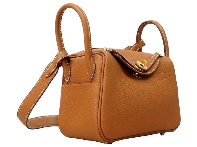 Hermès Borsa a mano Hermes Lindy Mini D'oro - vista 2