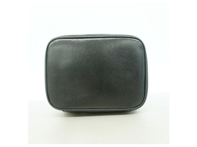 Borsa Vanity Chanel in pelle di vitello martellata nera Nero - vista 3