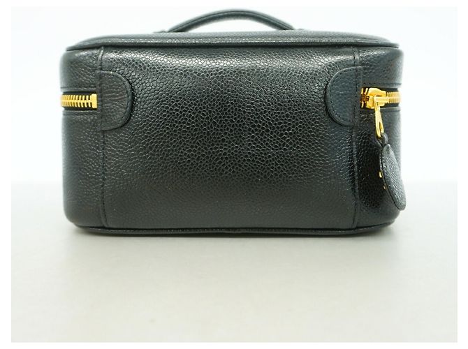 Borsa Vanity Chanel in pelle di vitello martellata nera Nero - vista 9