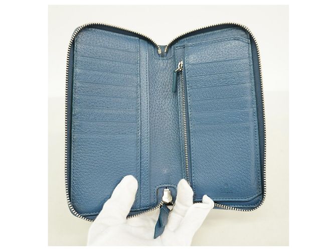 Portafoglio lungo Gucci GG Supreme Nero Blu - vista 3