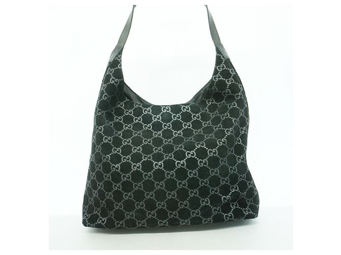 Borsa a tracolla Gucci in camoscio nero 001 3297 - vista 11