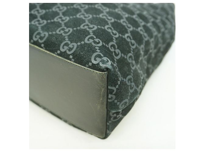 Borsa a tracolla Gucci in camoscio nero 001 3297 - vista 7