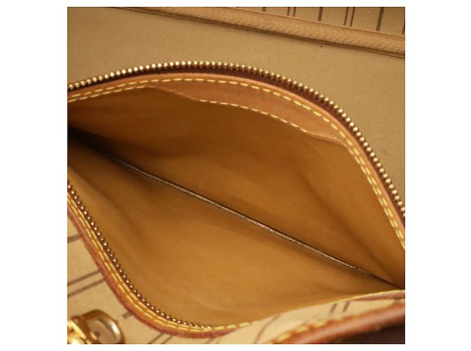 Borsa Tote Louis Vuitton Monogram Neverfull PM Marrone Bianco Monogramma - vista 10