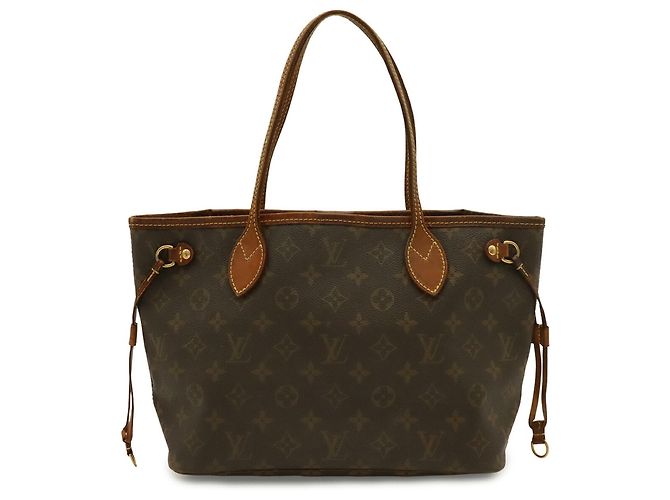 Borsa Tote Louis Vuitton Monogram Neverfull PM Marrone Bianco Monogramma - vista 2