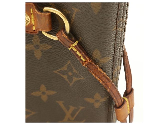 Borsa Tote Louis Vuitton Monogram Neverfull PM Marrone Bianco Monogramma - vista 6