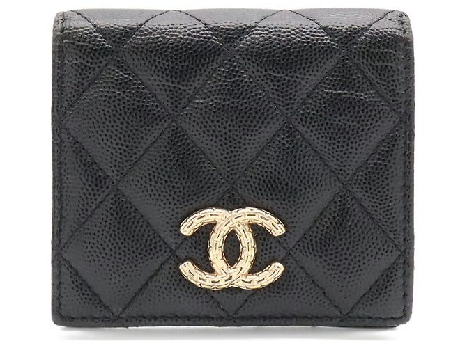 Cartera compacta acolchada CHANEL Métiers d'Art Collection Negro Blanco - vista 2
