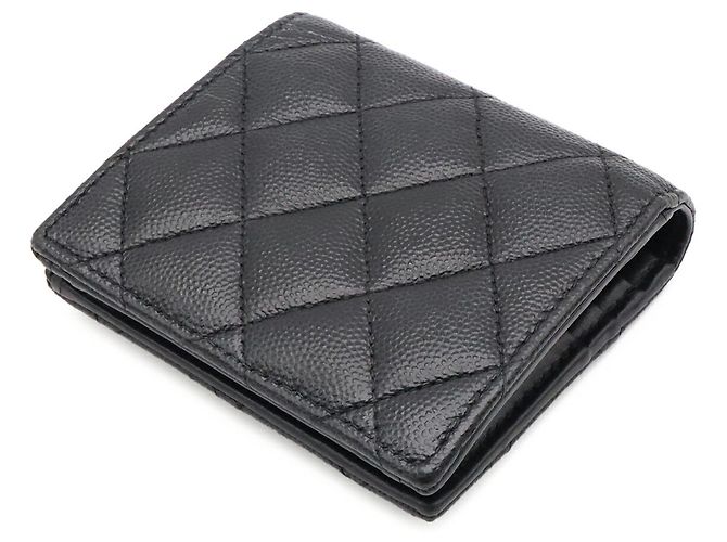Cartera compacta acolchada CHANEL Métiers d'Art Collection Negro Blanco - vista 3