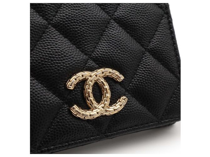 Cartera compacta acolchada CHANEL Métiers d'Art Collection Negro Blanco - vista 5
