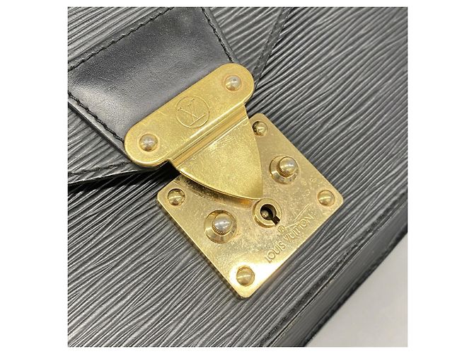 Borsa Louis Vuitton Epi Monceau 28 Nero - vista 10