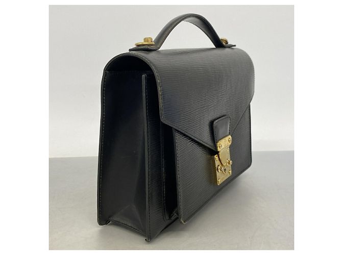 Borsa Louis Vuitton Epi Monceau 28 Nero - vista 2