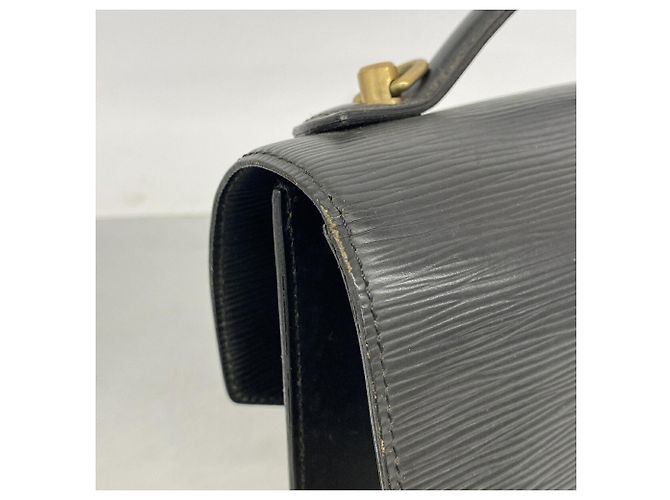 Borsa Louis Vuitton Epi Monceau 28 Nero - vista 8