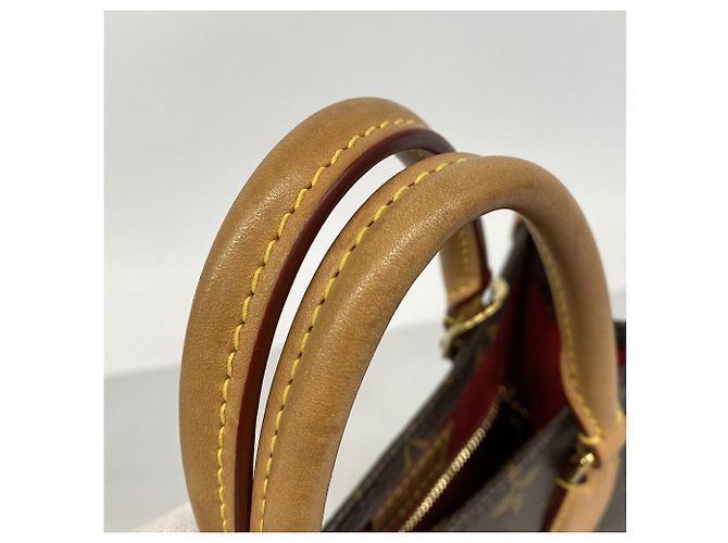 Bolso Louis Vuitton Monogram Sac Plat BB Castaño - vista 10