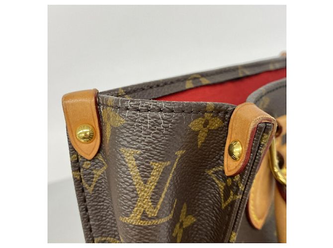Bolso Louis Vuitton Monogram Sac Plat BB Castaño - vista 6