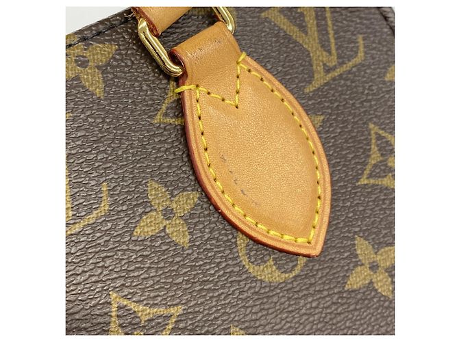 Bolso Louis Vuitton Monogram Sac Plat BB Castaño - vista 9