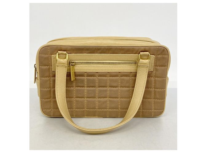 Borsa in tela Chanel beige e marrone - vista 10