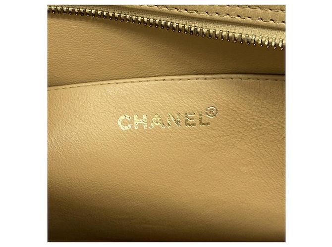 Borsa in tela Chanel beige e marrone - vista 5