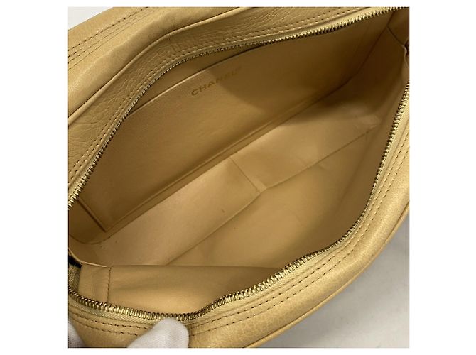 Borsa in tela Chanel beige e marrone - vista 9