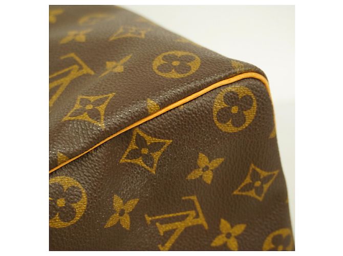 Bolso Louis Vuitton Monogram Speedy 35 Castaño - vista 12
