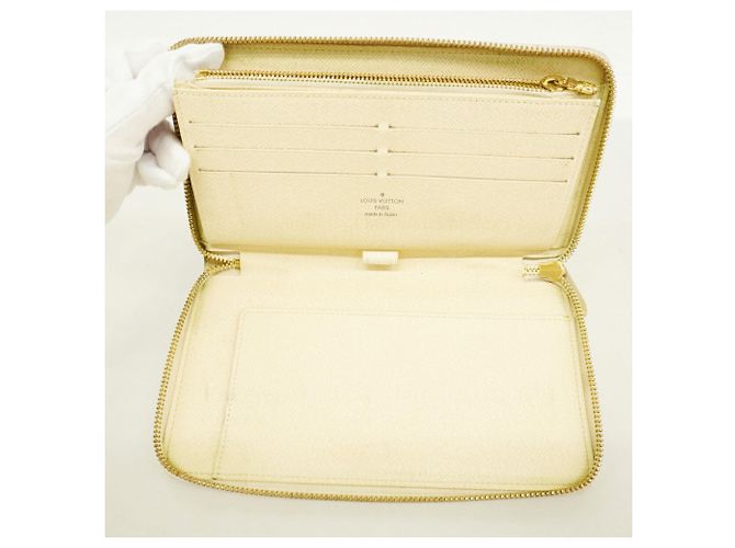 Louis Vuitton Damier Azur Zippy Organizer Long Wallet N60012 Bianco - vista 3