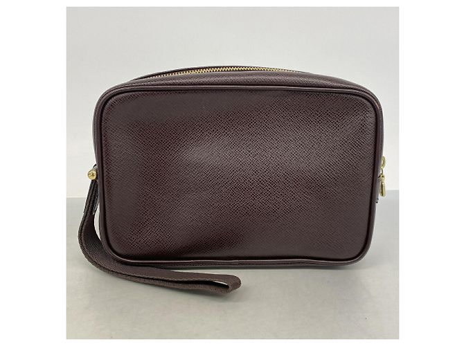 Borsa a pochette Louis Vuitton Taiga Kalga Marrone - vista 8