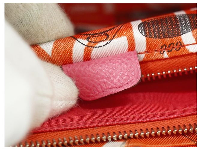 Hermès Azap Zip Around in pelle Silk'in Rosa - vista 6