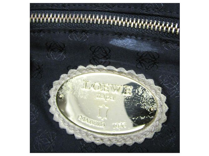 Borsa in pelle Loewe Anagram Logo Nappa Aire D'oro - vista 5