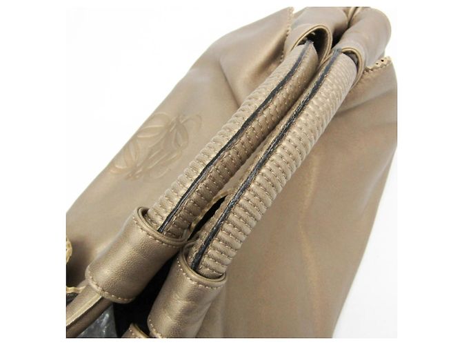 Borsa in pelle Loewe Anagram Logo Nappa Aire D'oro - vista 6