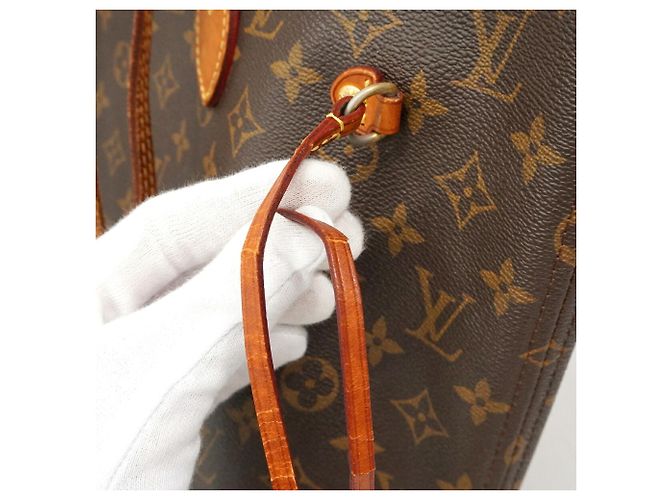 Borsa Tote Louis Vuitton Monogram Neverfull MM Marrone - vista 10