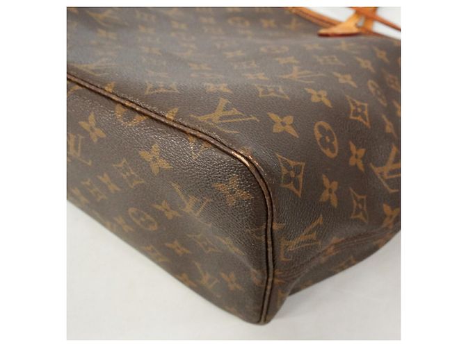 Borsa Tote Louis Vuitton Monogram Neverfull MM Marrone - vista 9