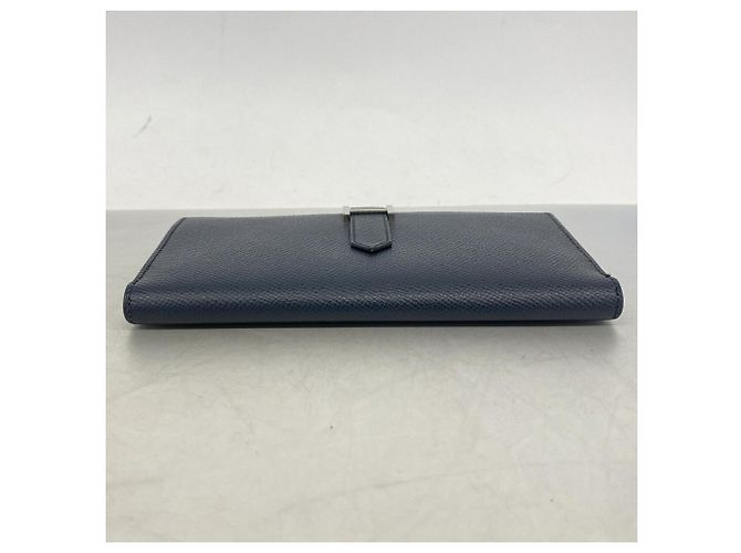 Hermès Portafoglio lungo Hermes Bearn Soufflet Verso Blu Porpora - vista 2